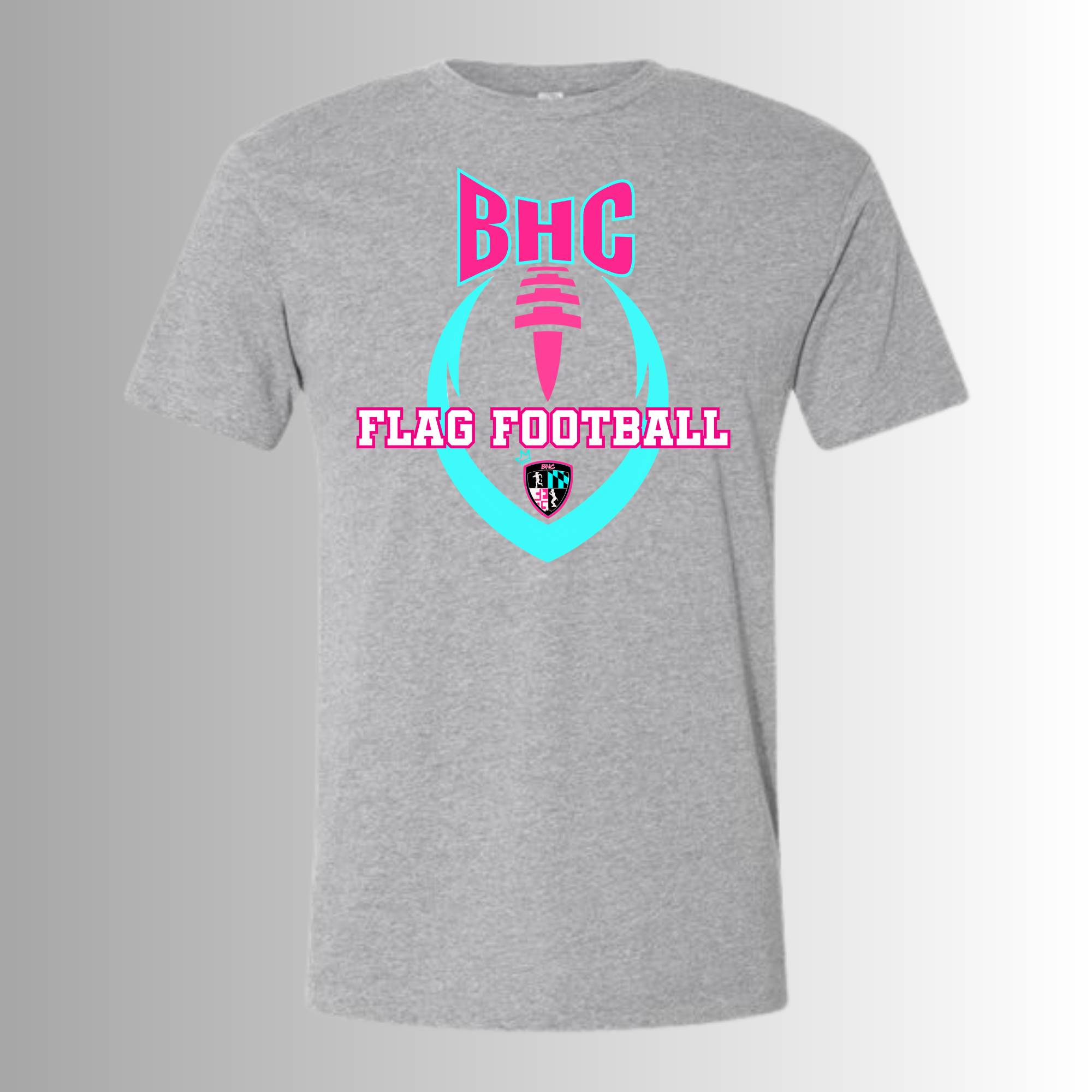 Gray BHC Football Tee